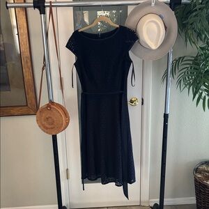 Evan Picone Navy Lace Midi Dress